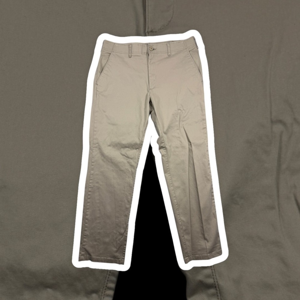 Lee Mens Extreme Comfort Khaki Pants 36x31 Straight Fit Flat Front Stretch Chino